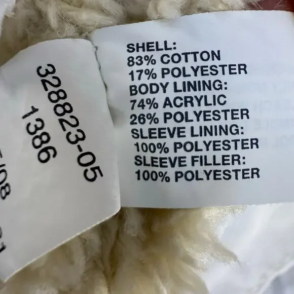 Gap Women's Sherpa Fleece Lined White Corduroy Jacket XL White Jean Jacket - Picture 9 of 12